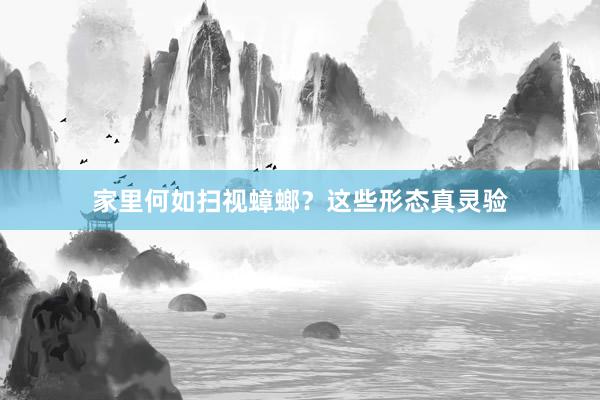 家里何如扫视蟑螂？这些形态真灵验